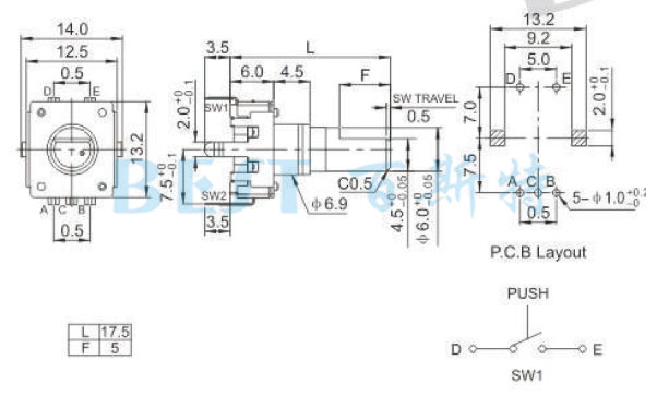 EC12A编码器图纸